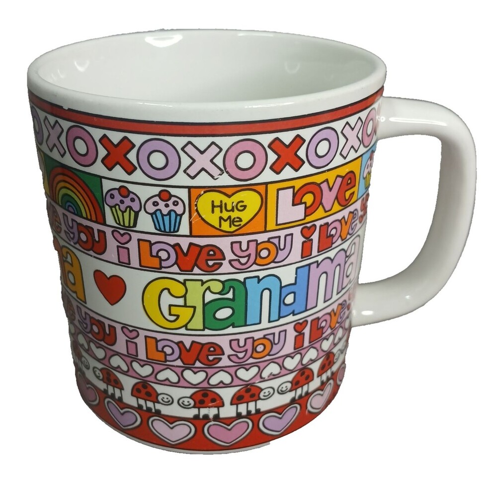 Enesco Love n Stuff Chris Davenport Vintage 1983 Love You Grandma Coffee Mug Cup